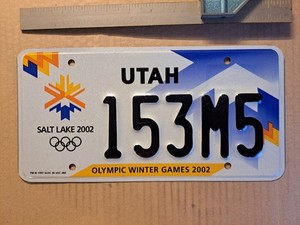 License Plate, Utah, 2002, Salt Lake Winter Olympic Games, 153 M5