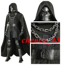 Movie Style Cosplay Costume Clothing Doctor Doom Handmade Halloween Mask Outfits