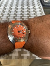 Custom Made 42mm DX Style Orange Dial Diver Watch NH35A Automatic Movement