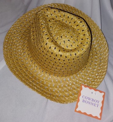 Cowboy Mütze Kinder Osterhut gelb neu mit Etikett