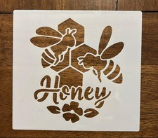 Bees and Honey Farmhouse Decor Reusable 10 MIL Laser Cut Mylar Stencil