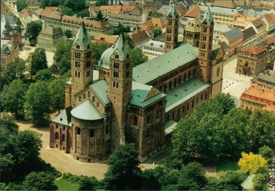 Ansichtskarte Pfalz Kaiserdom Speyer Dom Luftaufnahme