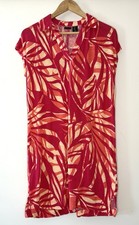 Tahari Dress Women S Floral Linen Blend Collared Coverup Resort Travel Tropical
