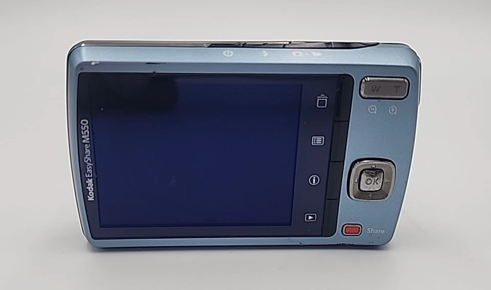 Kodak EasyShare M550 12MP Blue Digital Camera w/ Battery - Tested & Works !  - Image 3 of 4