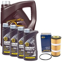 MotoröL Set Mannol 5W30 Energy Formula C4 9 Liter + ÖLfilter FüR Renault Master