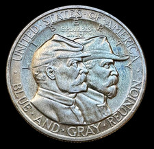 1936 50c Gettysburg Silver Commemorative Half Dollar Uncirculated