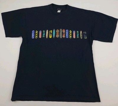 Vintage Basic Editions Multicolor Skateboard Graphic Print T Shirt Y2k 90s Skate