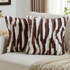Throw Pillow Covers Set 2 PCS Striped Decorative Cushion Case for Sofa Couch Bed