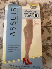 Assets by Spanx Sensational Hi-Waist Mid Thigh Shaper 166B - Nude - Size 2