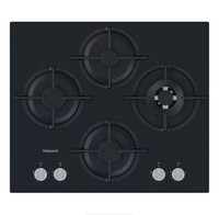 HOTPOINT Flame Control HGS 62SBK 60 cm Gas Hob - Black 4 burner gas cooker