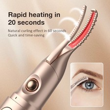 Electric Heated Eyelash Curler USB Rechargeable Makeup Curling Tool Long Lasting