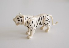 PLAYMOBIL (O3137) ZOO - Tigre Blanc Rayures Noire Parc 3240 Cage Fauve 4233 sale