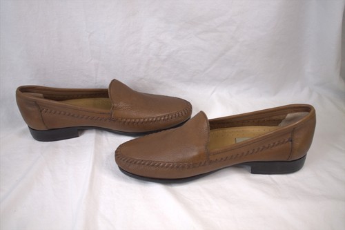 David Taylor Miami slip on Loafers Brown Leather Shoe Men's Size 10m #62217 - Picture 3 of 12