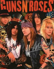 RP Axl Rose Slash Signed Guns N' Roses Photo 8x10 Reprint COA Autograph Poster