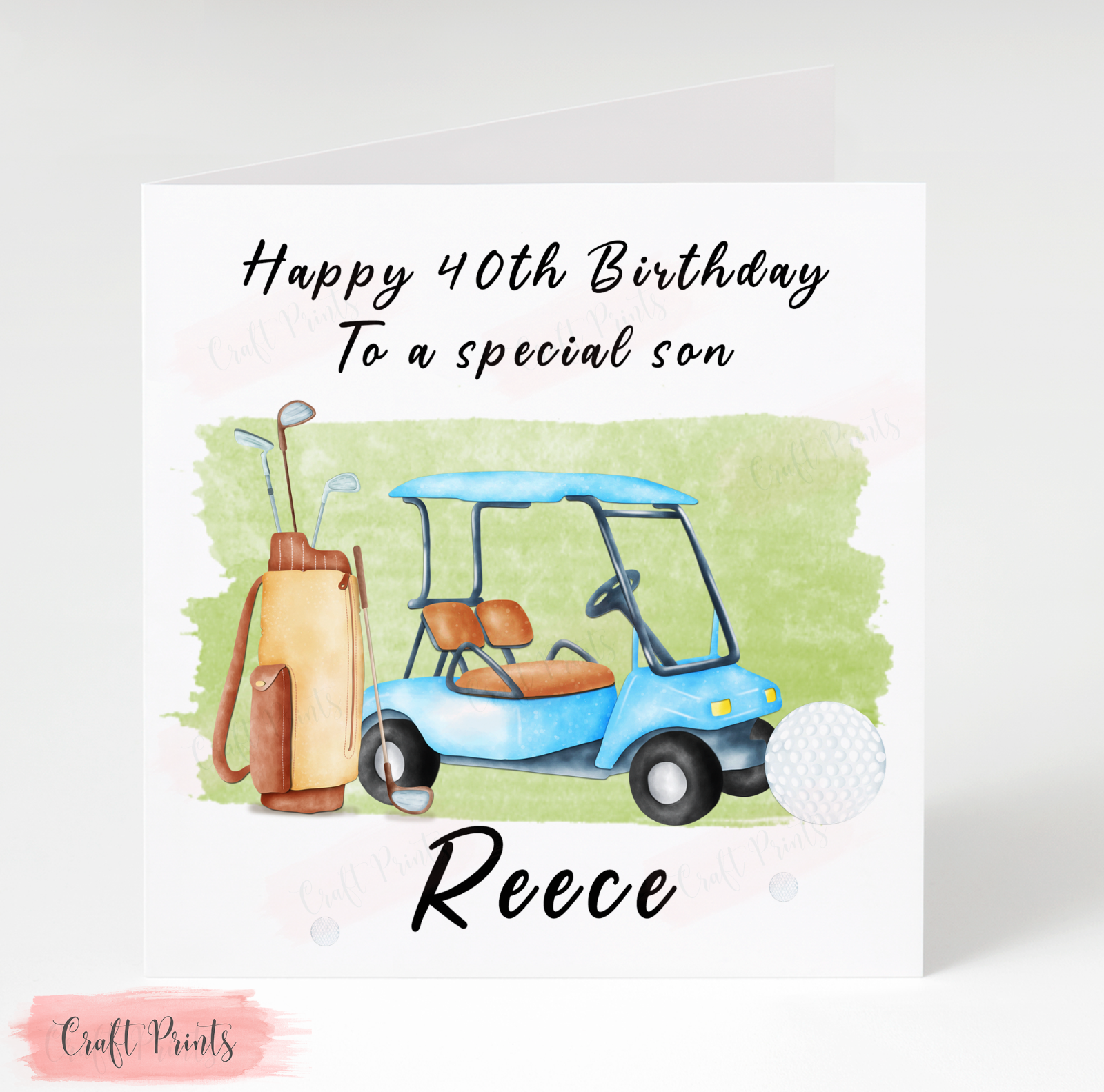 Golf Personalised Birthday Card Son Grandson Grandad Dad 40th 50th 60th 70th