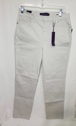 Neu mit Etikett Gloria Vanderbilt natürlicher Sand Amanda das Original schlankmachende Jeans Größe 8 Ave