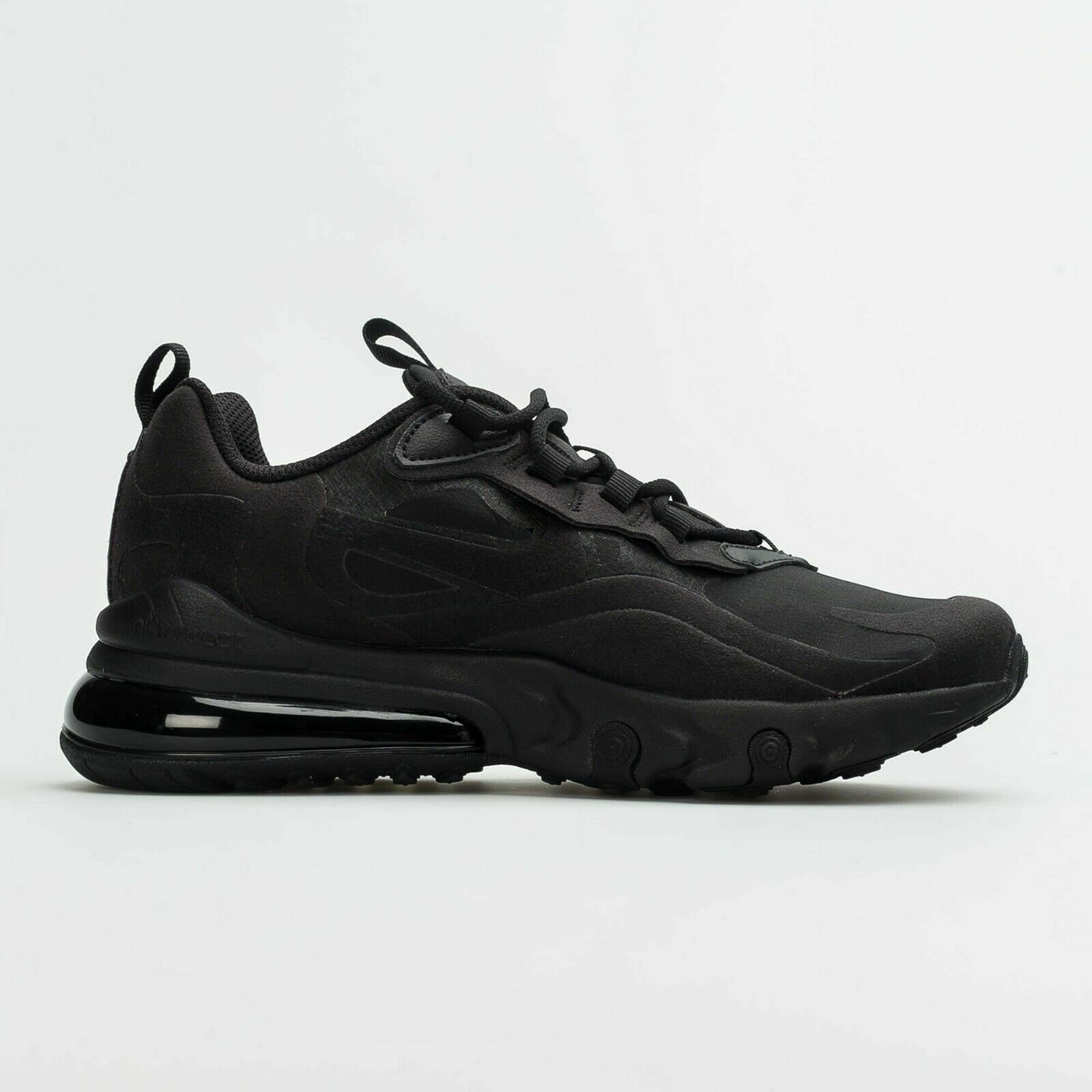 NIKE AIR MAX 270 REACT GS BG TRIPLE BLACK TRAINERS | eBay