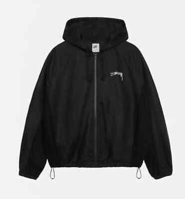 Stussy x Nike U NRG Linen Jacket Hoodie Black Light Bone Stussy x Nike U NRG Linen Jacket Hoodie Black Light Bone