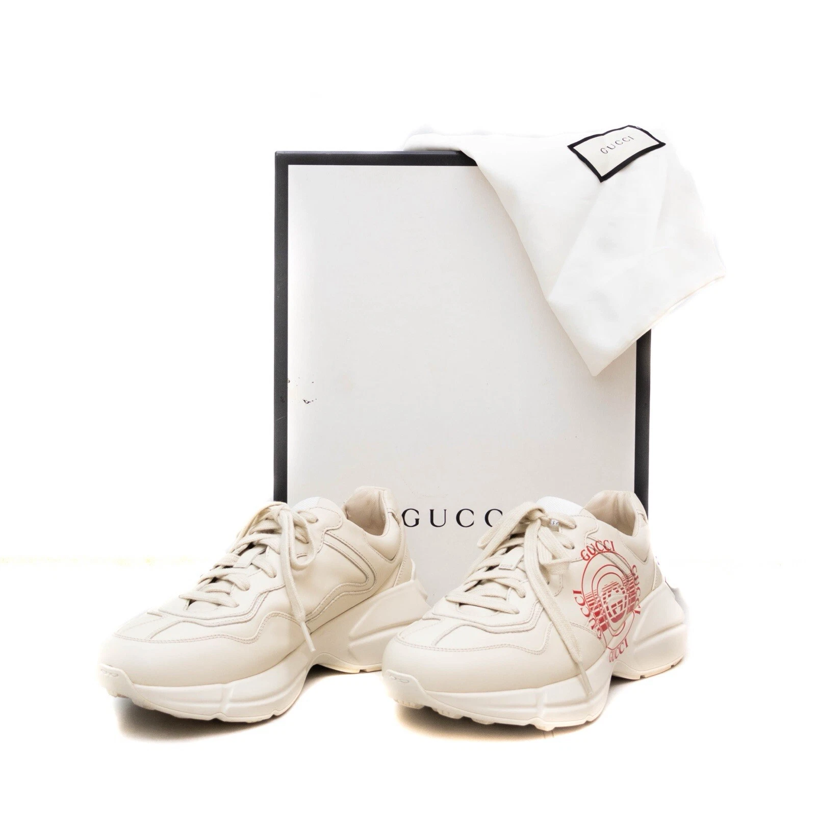 Baskets en cuir Gucci Rhyton à disque à emboîtement pour femme taille UK 6 Gucci taille 9US