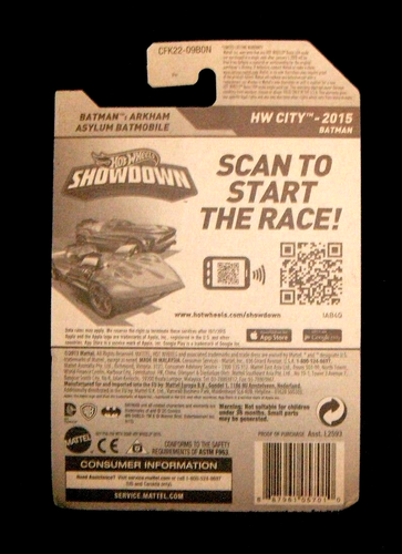 Hot Wheels BATMAN ARKHAM ASYLUM BATMOBILE HW CITY 2015 - ©2013 Mattel - New - Picture 4 of 4