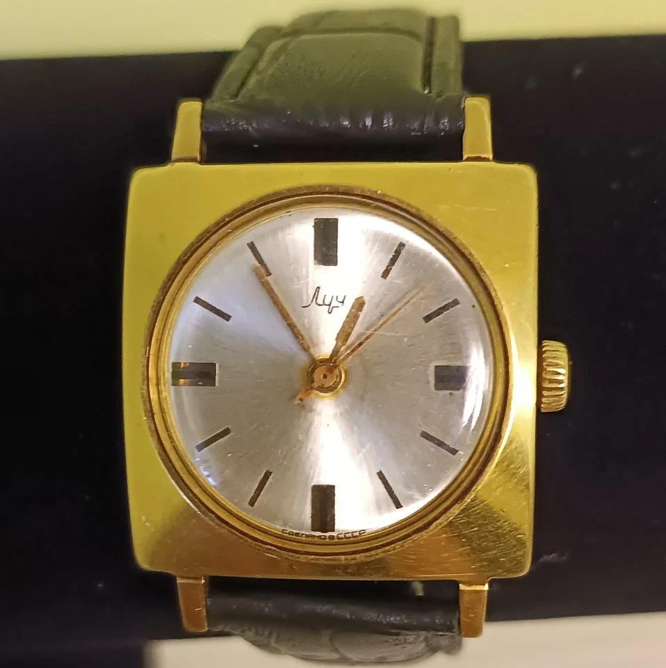 Vintage rare men's wrist watch Soviet USSR "LUCH" 23 jewels, gold-plated AU20 - Image 4 of 4