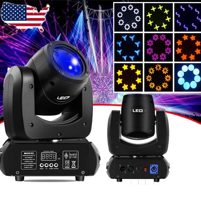 2X RGBW 120W Stage Lighting Rotate Gobo 18Prism LED Moving Head DMX Disco Party