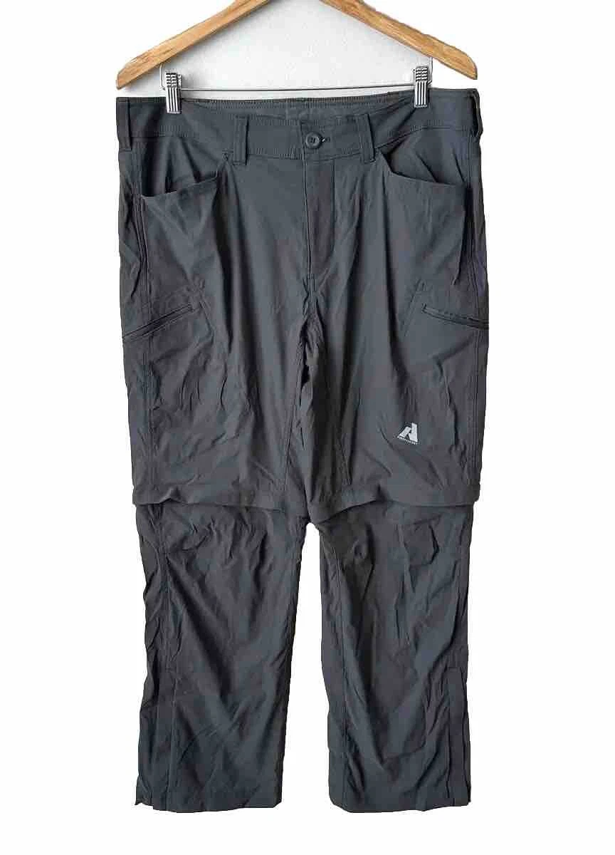Eddie Bauer First Ascent Convertible Pants Mens Sz 36x30 Gray Zip Off Gorecorp