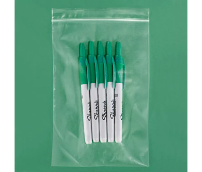 100 pcs 5x7'' Clear Reclosable Seal Top Zip Bag Plastic Poly Lock Bags 2 Mil
