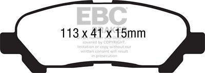 EBC Brakes ED91838 Extra Duty Bremsbeläge Für Lkw/SUV Für 08-13 Highlander