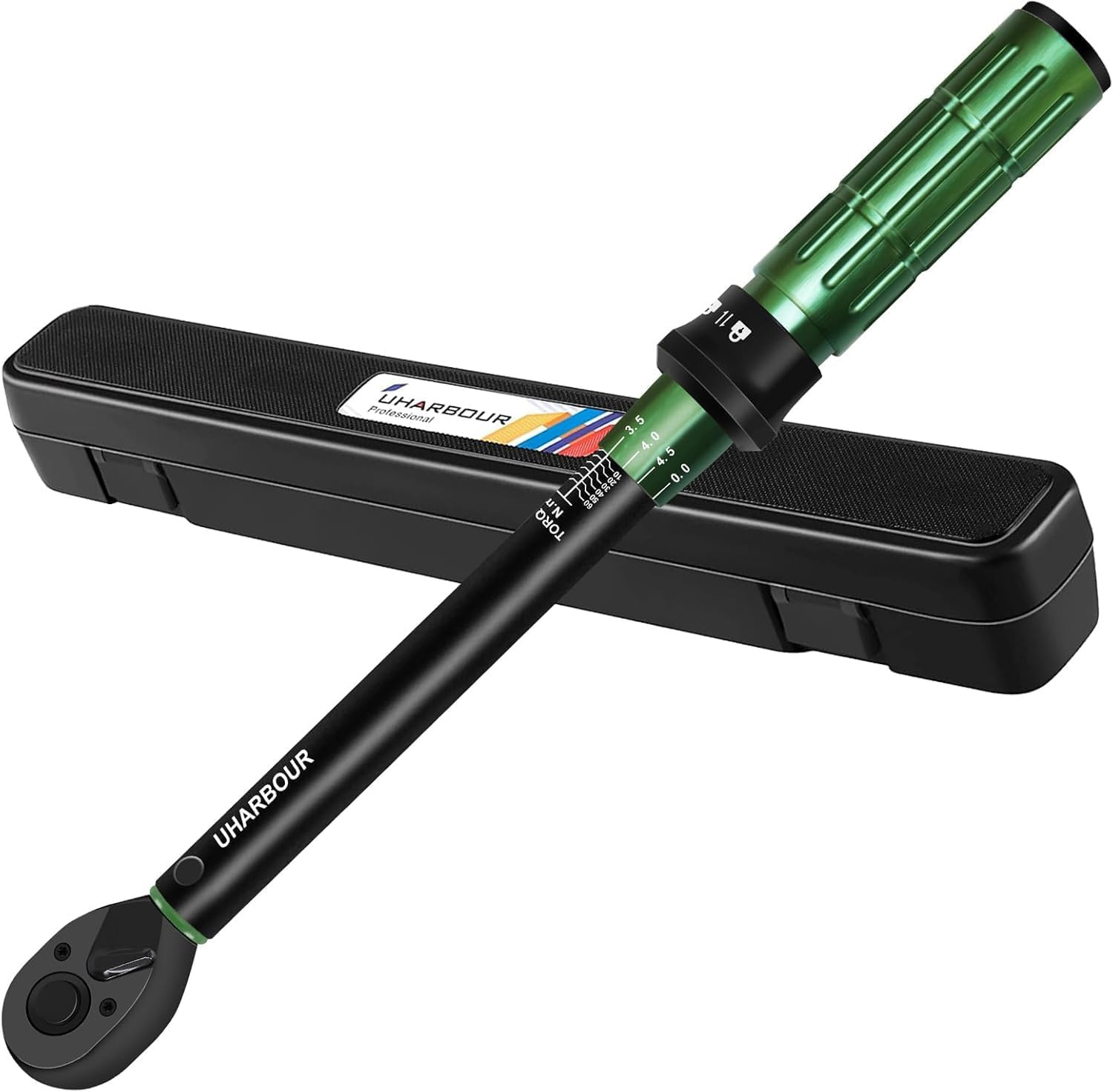 Torque Wrench 3/8, 5-60 Nm 0.1 Nm Micro Adjustment, ±3% Error Accuracy with 72 T