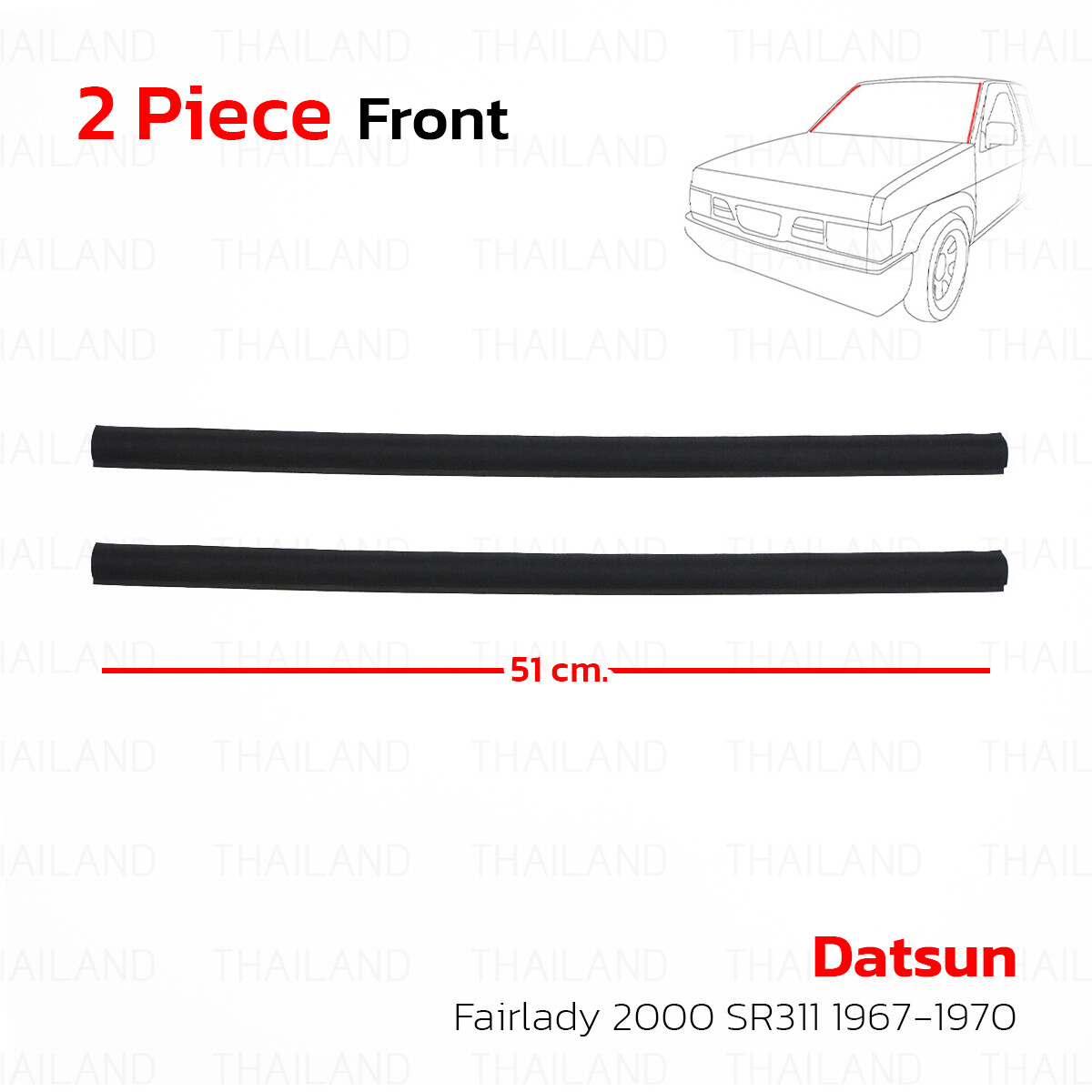 For Datsun Fairlady 2000 SR311 1967 - '70 2x Windshield Post