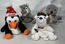Coca Cola Bean Bag Stuffed Animals Bear Koala Dog Penguin New 5 Inches C