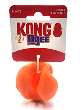 KONG Ogee Orb Ball Small Orange Bouncy Easy Grip Floating Dog Fetch Toy 2.5"