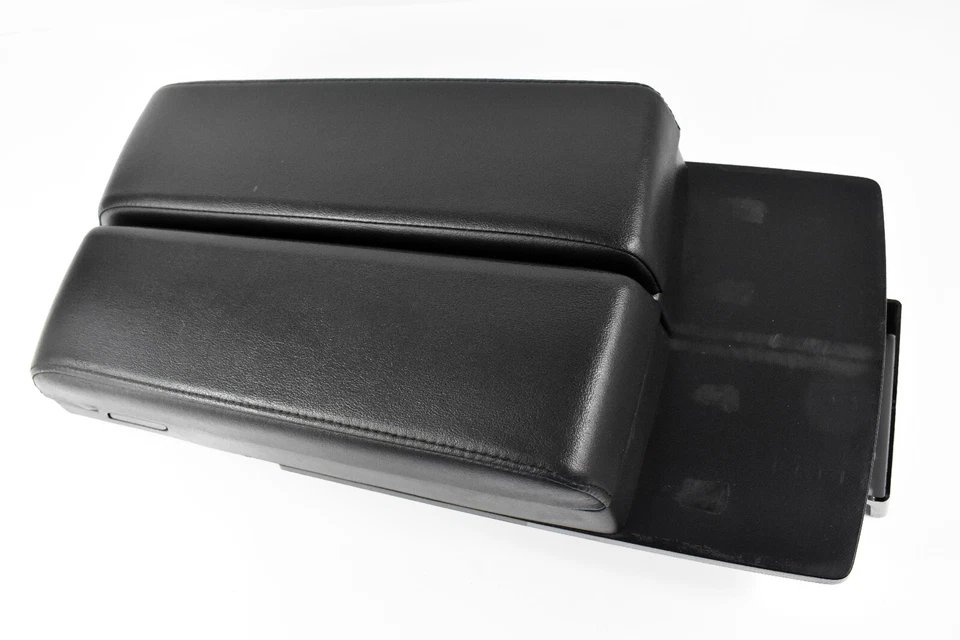 Infiniti FX45 2003-2005 consola central cuero negro tapa reposabrazos almacenamiento OEM Foto 4 de 4
