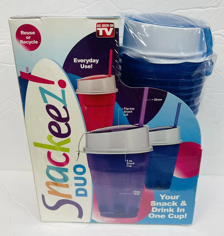 Snackeez Duo All-in-One Snacking Solution 30 Piece Kit Blue AS SEEN ON TV - New! - Image 2 of 2