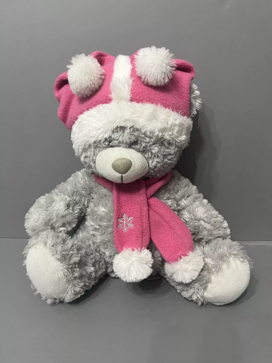 Cuddles Collection Plush Soft Cuddle Toy Grey Teddy Bear Winter Sitting 13 Vtg