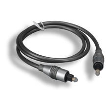 6ft Toslink 5.0mm Male to Mini Toslink 3.5mm Digital Optical Audio Cable Gray