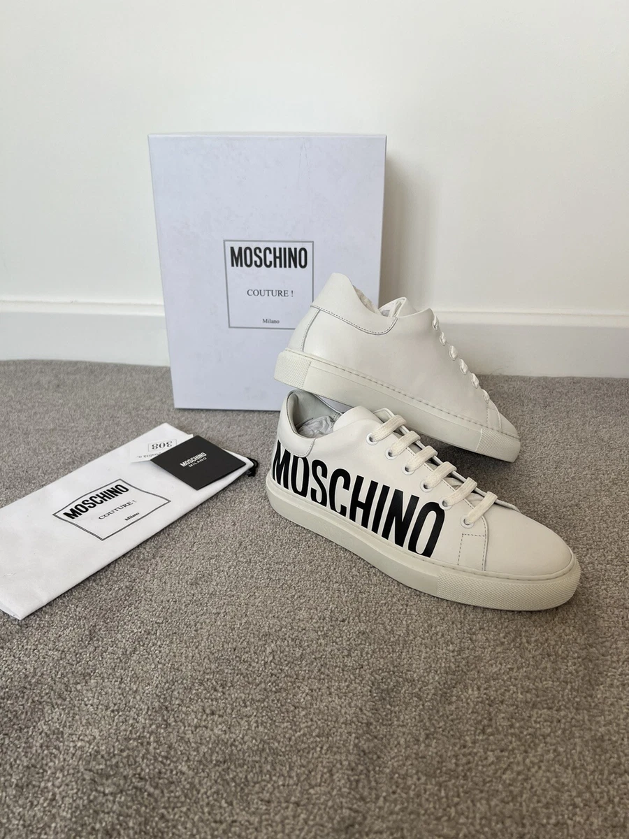 Moschino white store sneakers