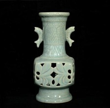 Old Chinese Gaoli Kiln Vase w/fish ear N3012
