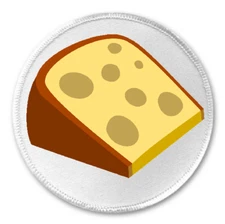 Cheese - 3" Sew Iron On Patch Block Cheesy Swiss Food Lover Gift Present