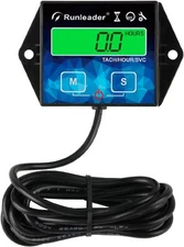 Runleader Backlight Hour Meter Tachometer, Maintenance Reminder, Battery... 