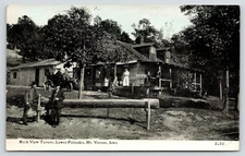 Mt Vernon Iowa~Lower Palisades~Rock View Tavern~Folks Car & Dog~1914 CU Williams