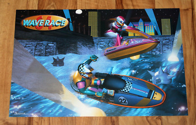 1996 Nintendo Wave Race 64 very rare small Retro Poster 42x28cm
