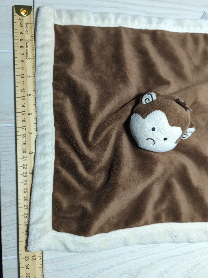 Tiddliwinks brown plush monkey small security blanket baby lovey - Image 3 of 4