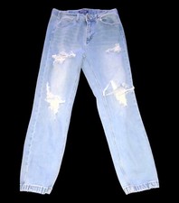 Wax Girls Blue Coin Pocket Medium Wash Denim Flared Leg Jeans Size Medium