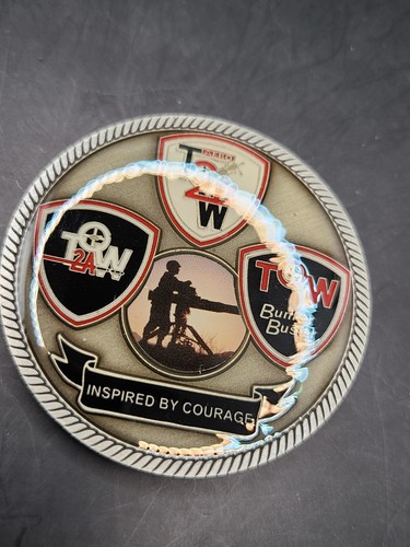 RAYTHEON MISSILE SYSTEMS 2019 TOW 700K MISSILE DELIVERY CHALLENGE COIN 2" - Picture 3 of 5
