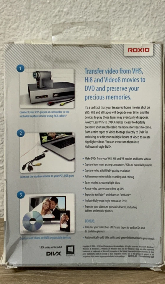 📀 ROXIO Easy VHS To DVD 3 - Windows 8 Compatible NEW - Image 2 of 3