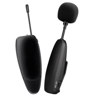 30 m kabelloses Mikrofon UHF Clip on Revers Lavalier Bluetooth Smartphone PC Blog