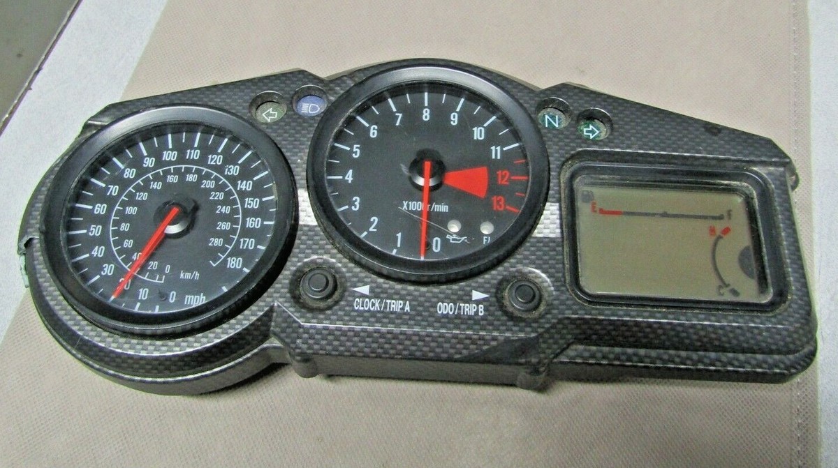 120サイズセット⑨ 01-05 Kawasaki Ninja ZX12R Speedometer Cluster Gauge Tach