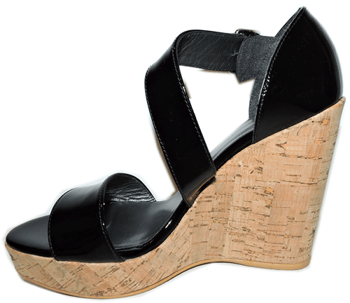 $435 Stuart Weitzman Oneliner Cork Wedge Sandal Slingback Cork Espadrille 9.5 - Picture 7 of 9